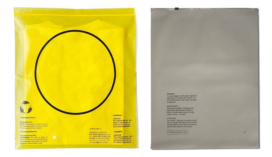 organic plastic pocket in packaging