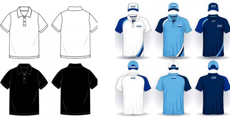 polo shirt coordinated with hat color