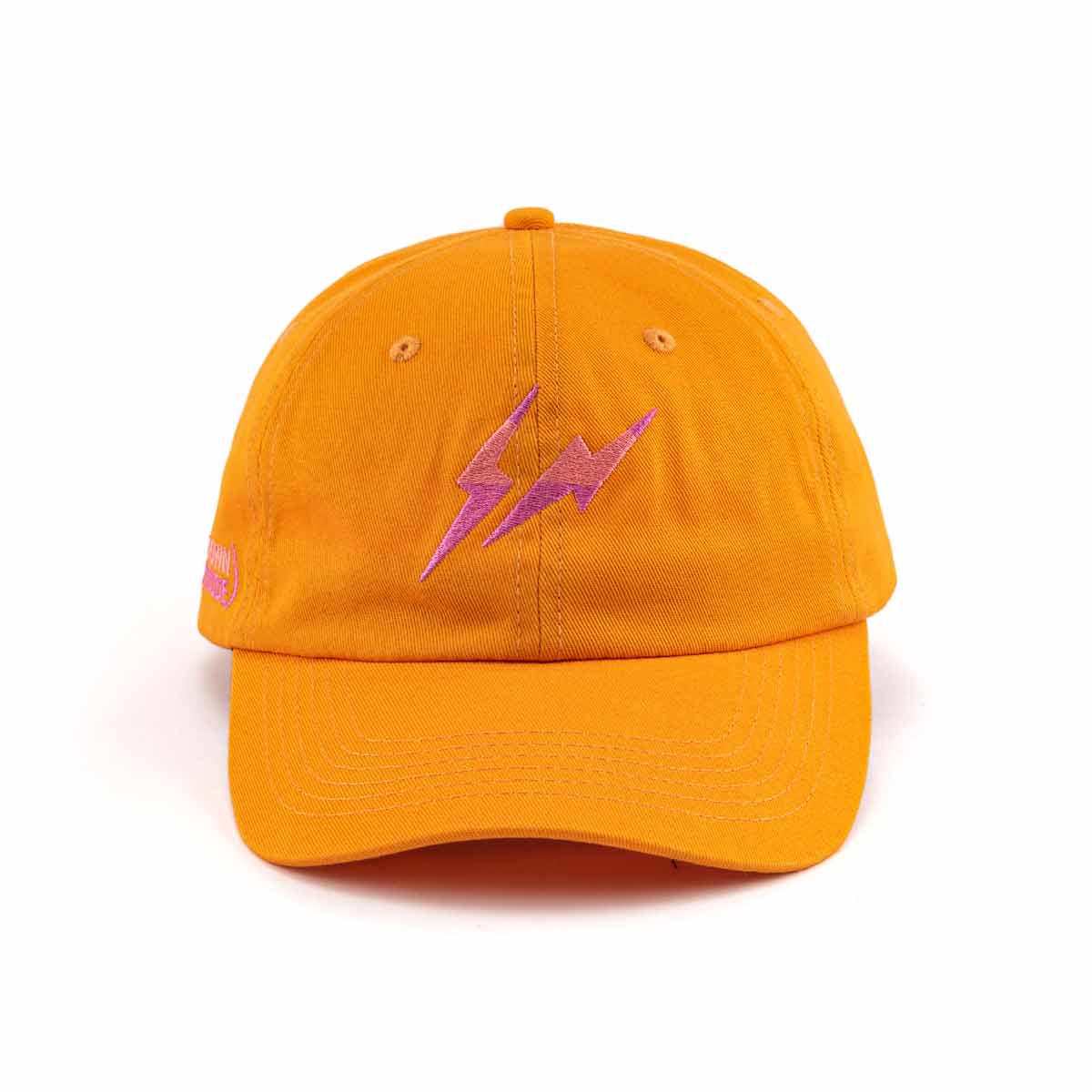 Front view of orange women's baseball hat SFA-210409-2