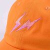 The-embroidered-logo-with-lightning-pattern-of-orange-women's-baseball-hat-SFA-210409-2