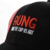 the flat embroidery letters on the black and white baseball cap SFG-210311-1