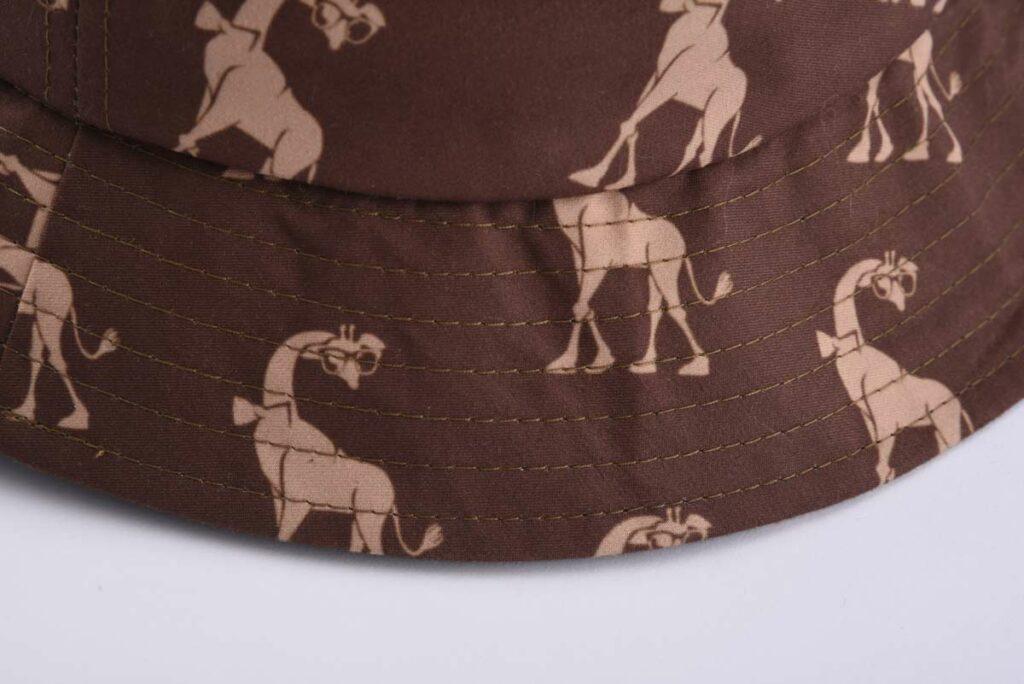 Aung Crown brown bucket hat with a short-narrow brim KN2102221