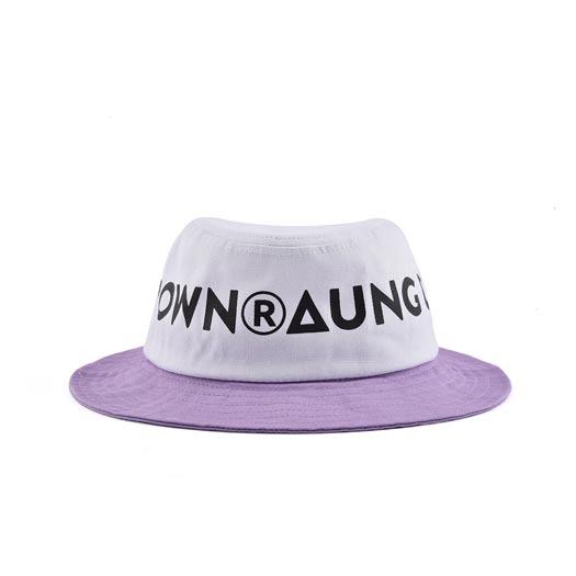 Aung Crown white-purple fashion cotton bucket hat with a flat brim KN2102035