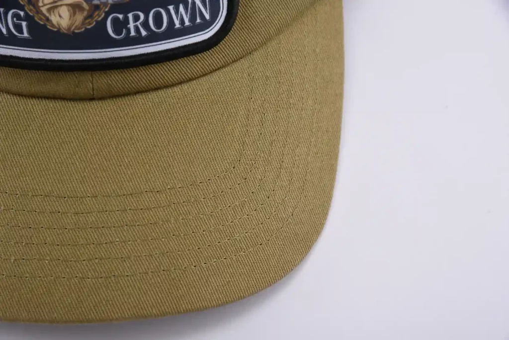 olive green baseball cap dad cap curved brim view KN2101051