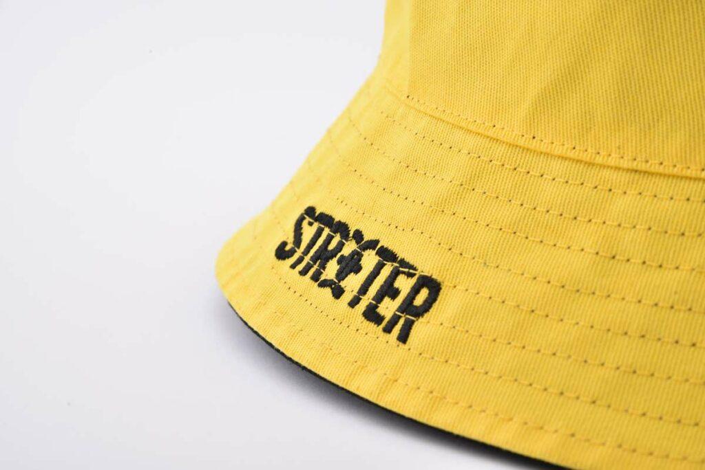 plain bucket hat with flat embroidery letters on the brim KN2102213