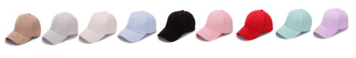 assorted suede baseball cap