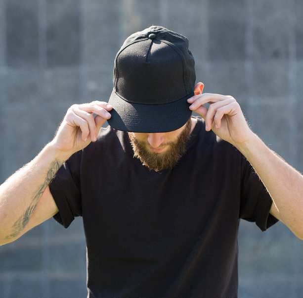 black headwear