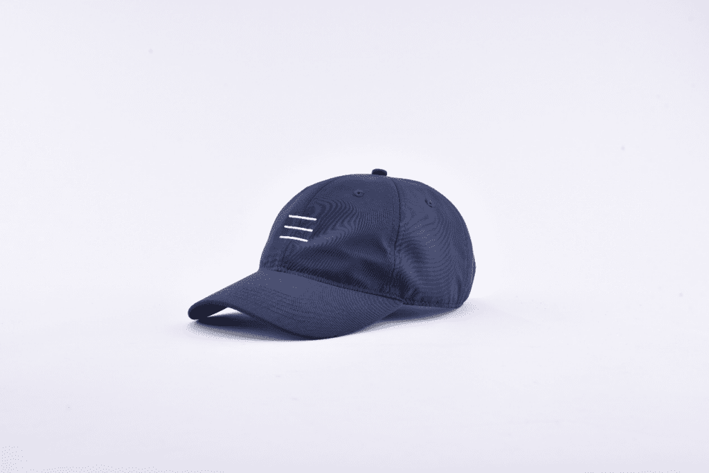 curved-brim nylon baseball cap 