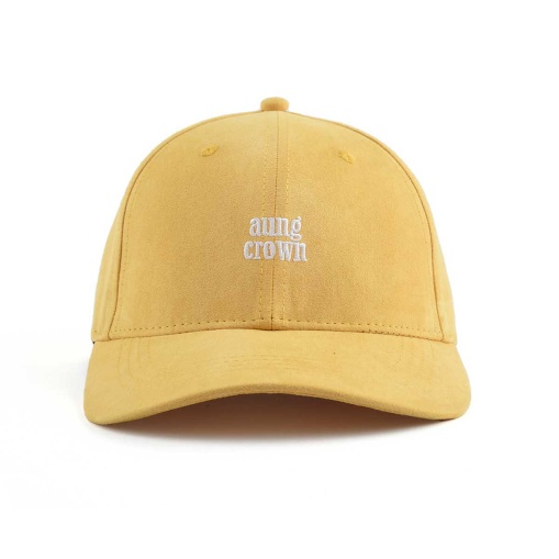 yellow suede baseball cap