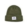 beanie hat with woven label