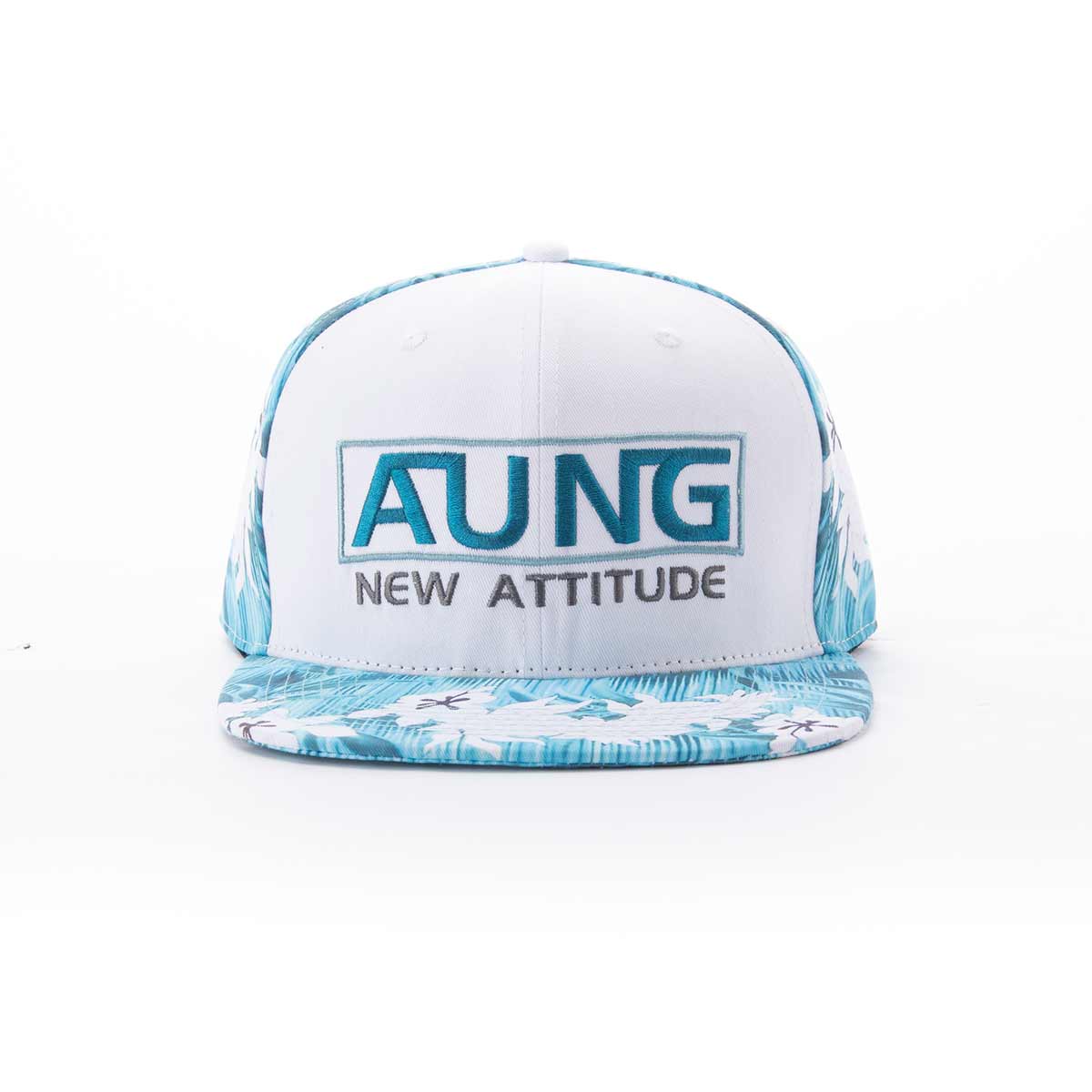 Aung Crown white embroidered snapback hat for women and men SFA-210324-3