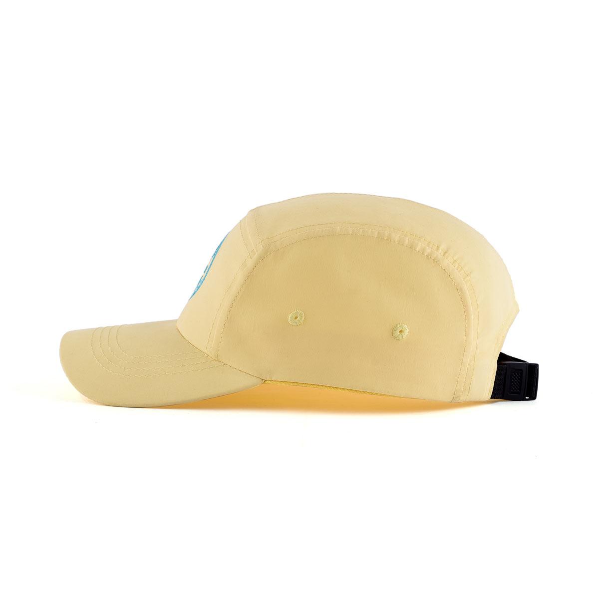 khaki & yellow 5 panel hat