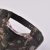 Streeter unisex fashion camo trucker hat with a black plastic snap closure at the back KN2012301-2