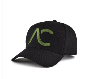 Aung Crown all black baseball cap with 3D embroidery logo
