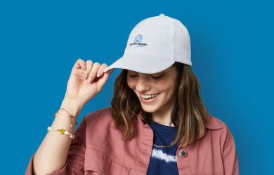 white baseball hat