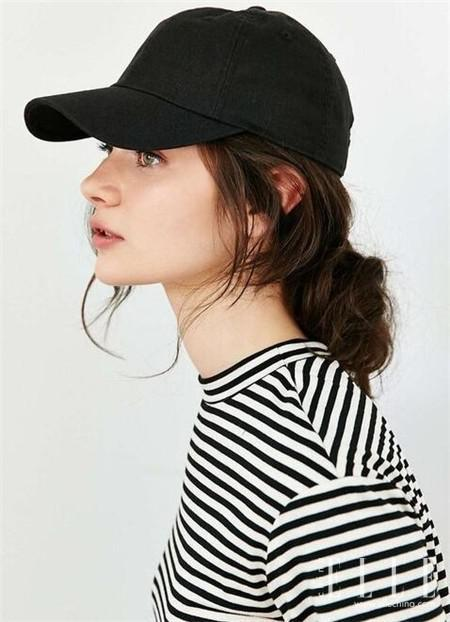 baseball hat with long hair