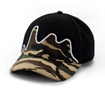 black camo baseball cap