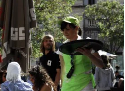 green sporty baseball hat