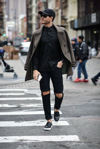 baseball cap with a mid blazer