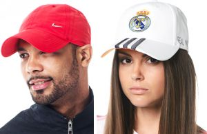 two different baseball caps