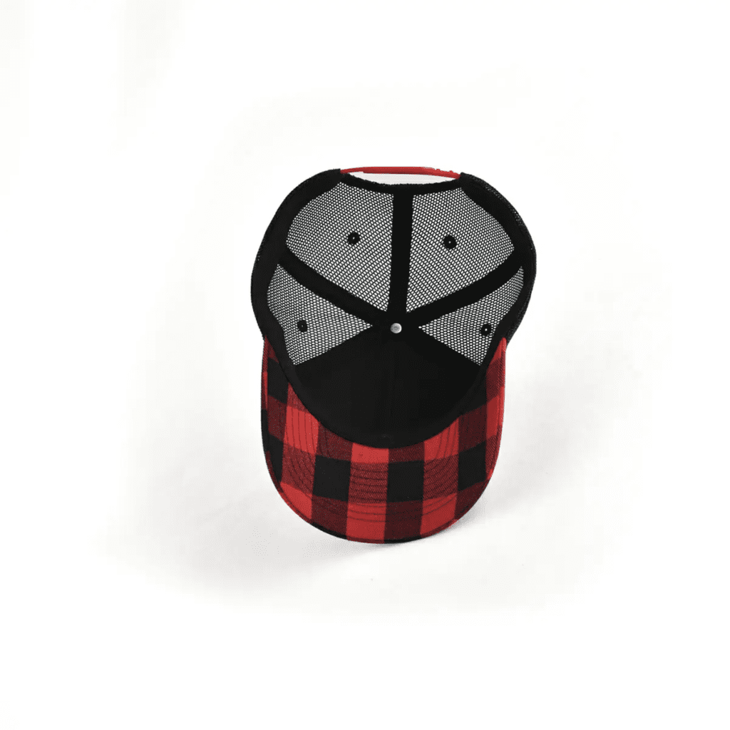 ed and black trucker hat