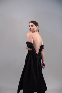 black gown