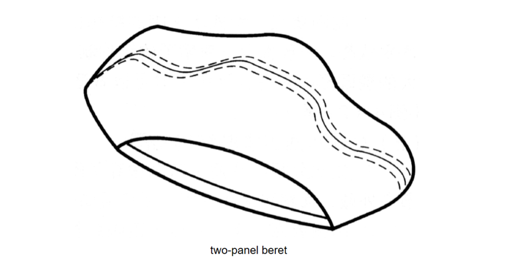 two-panel beret - aung crown