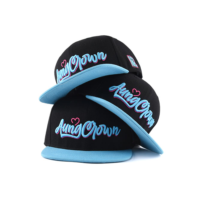 Black and blue panel caps